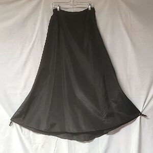 Black Taffeta Maxi Skirt - Vintage Scott McClintock
